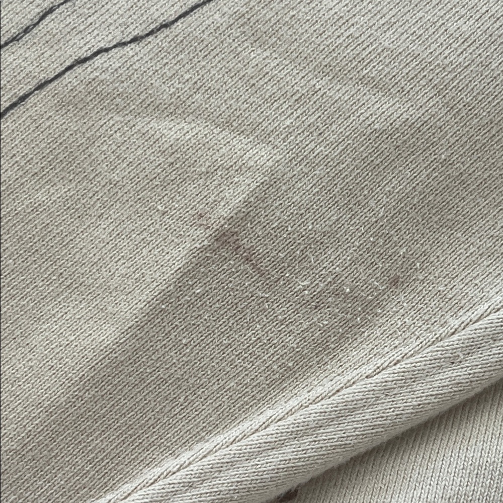 Graphic Cream Crewneck Sweater with Illustrated Motifs {small stain} - Picture 10 of 16